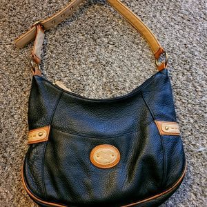 Black Leather Stone Mountain Purse